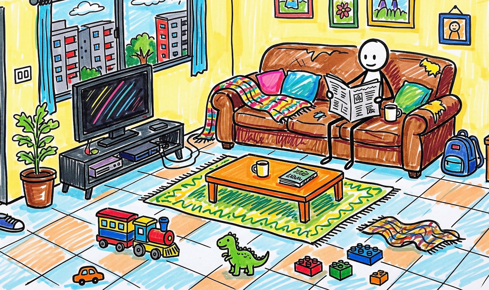 A messy home is a home of activity